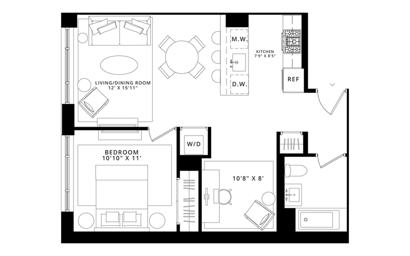Floorplan for 185 18th Street, 312