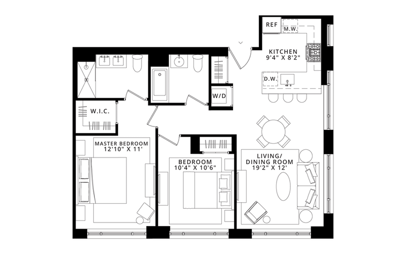 Floorplan for 185 18th Street, 507