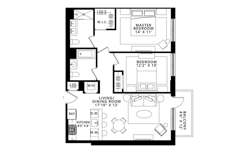 Floorplan for 185 18th Street, 801