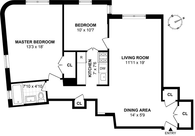 Floorplan for 245 Henry Street, 3E