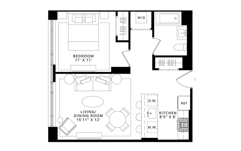Floorplan for 185 18th Street, 206