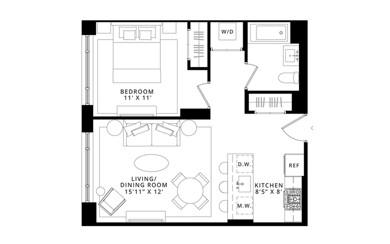 Floorplan for 185 18th Street, 806