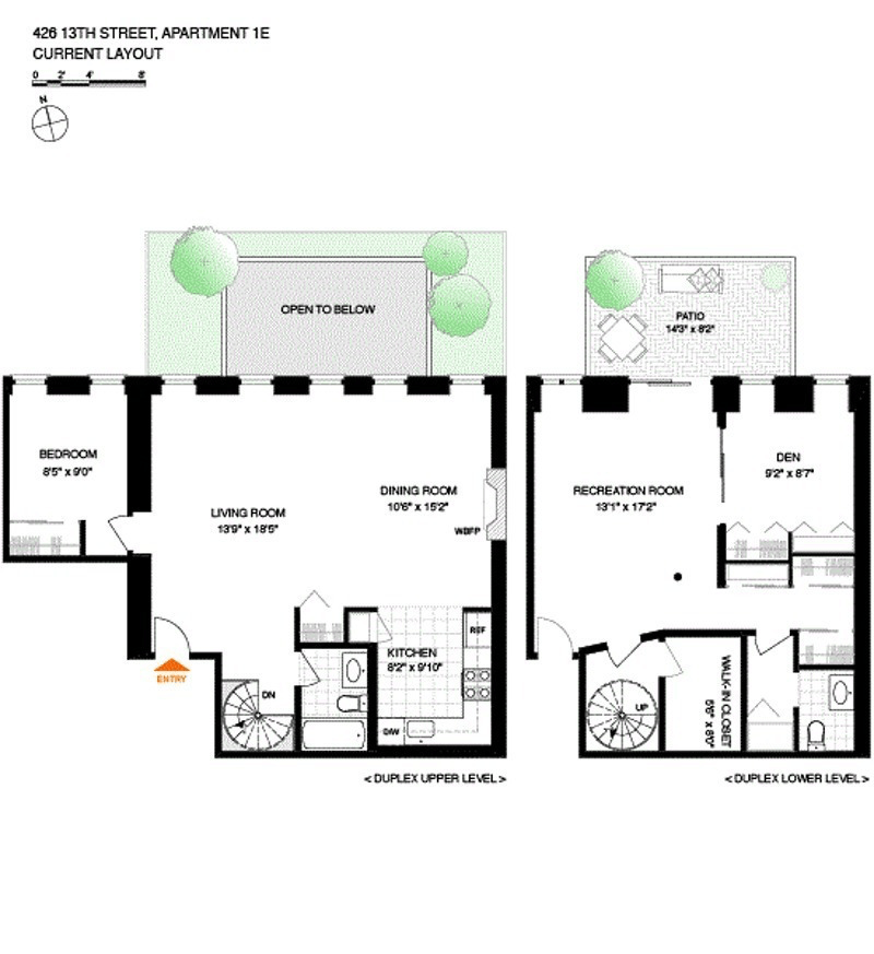 Floorplan for 426 13th Street, 1E