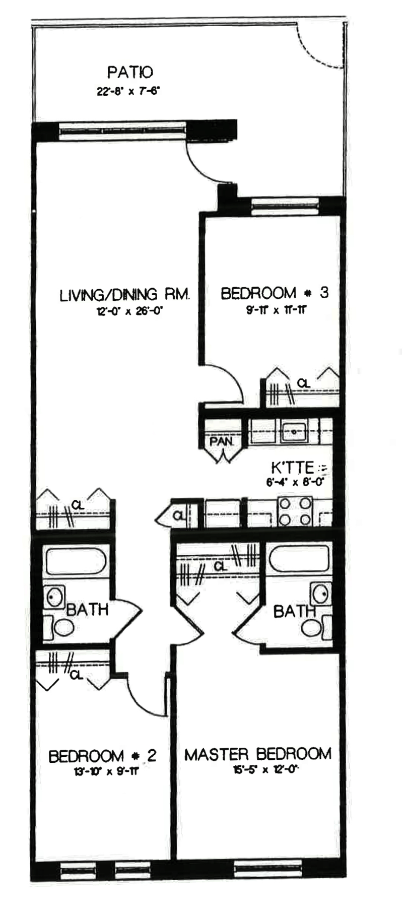 Floorplan for 1901 Madison Avenue, 116