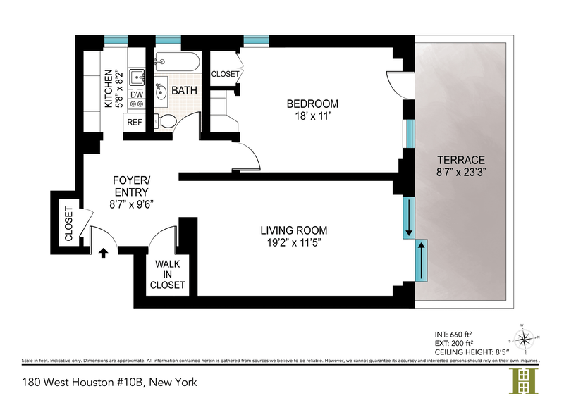 Floorplan for 241 Sixth Avenue, 10B