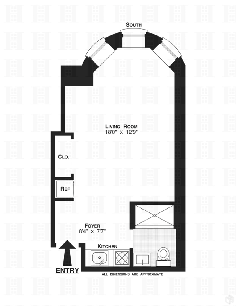Floorplan for 275 West 73rd Street, 1A