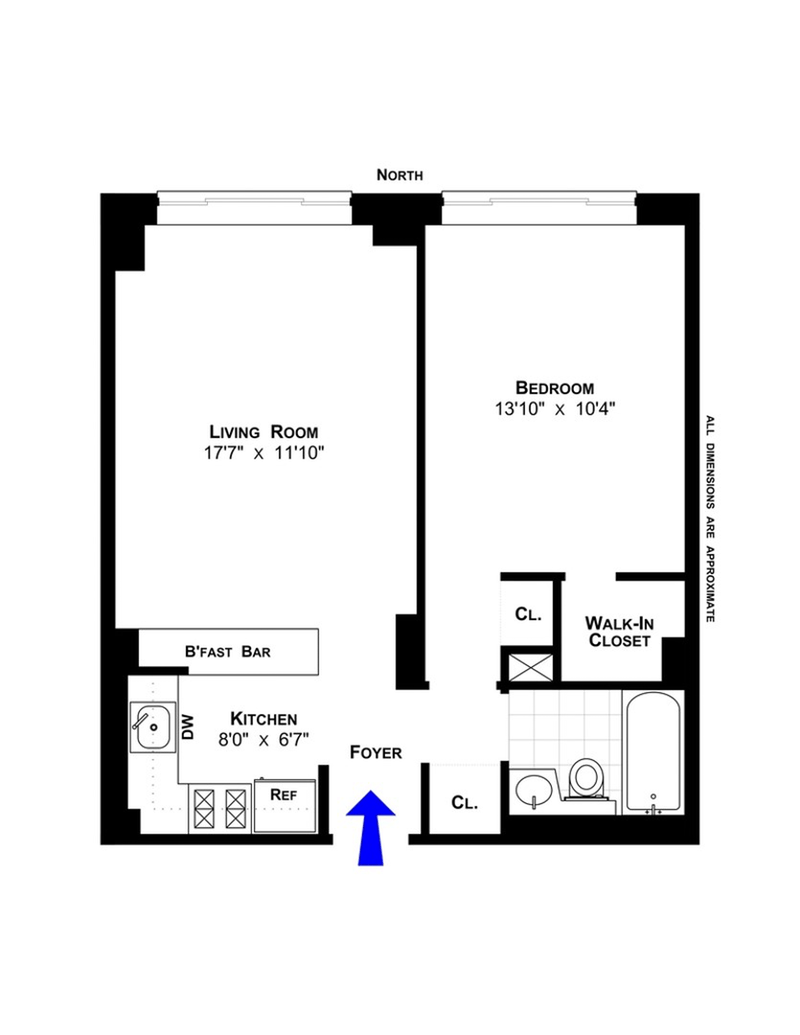 Floorplan for 130 West 79th Street, 11C