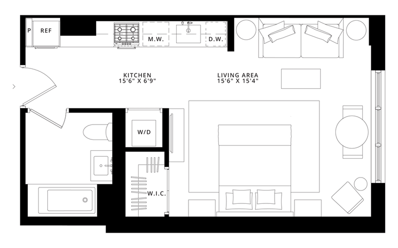 Floorplan for 185 18th Street, 201