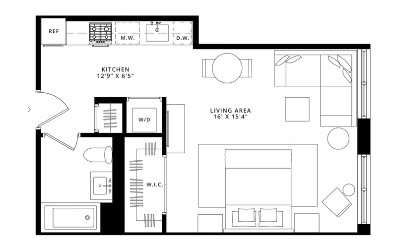 Floorplan for 185 18th Street, 202