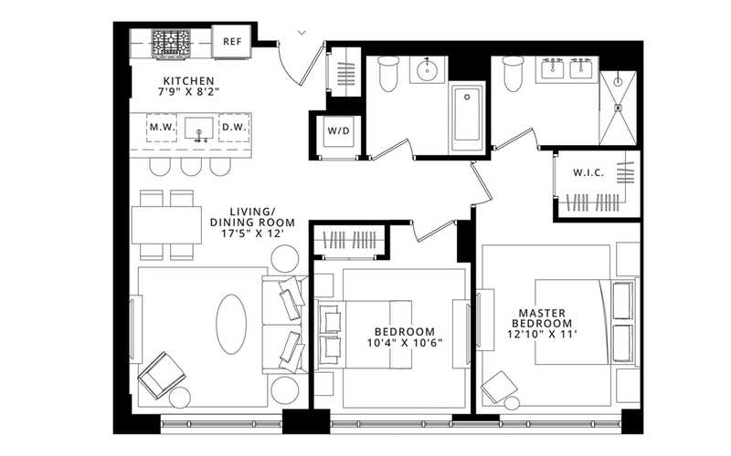 Floorplan for 185 18th Street, 204