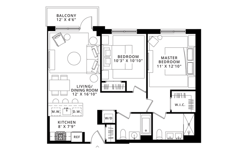 Floorplan for 185 18th Street, 314