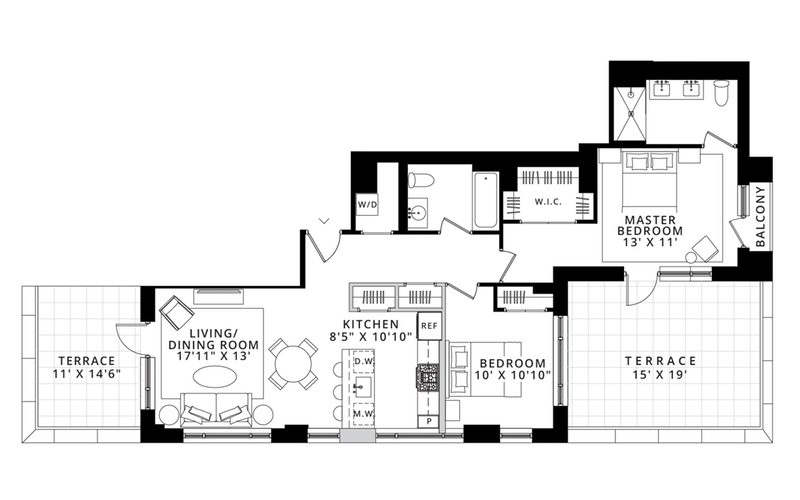 Floorplan for 185 18th Street, PH904