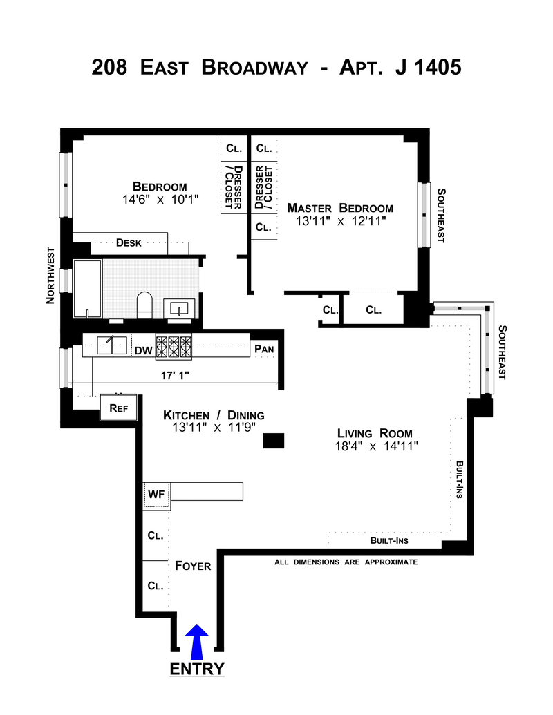 Floorplan for 208 East Broadway