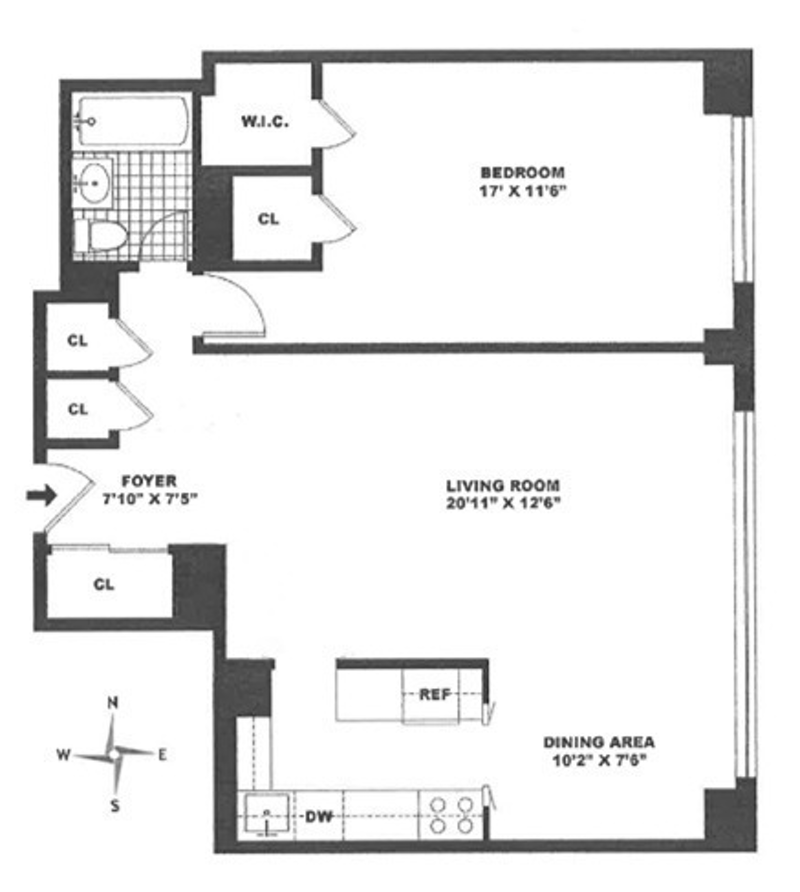 Floorplan for 160 West End Avenue, 21T