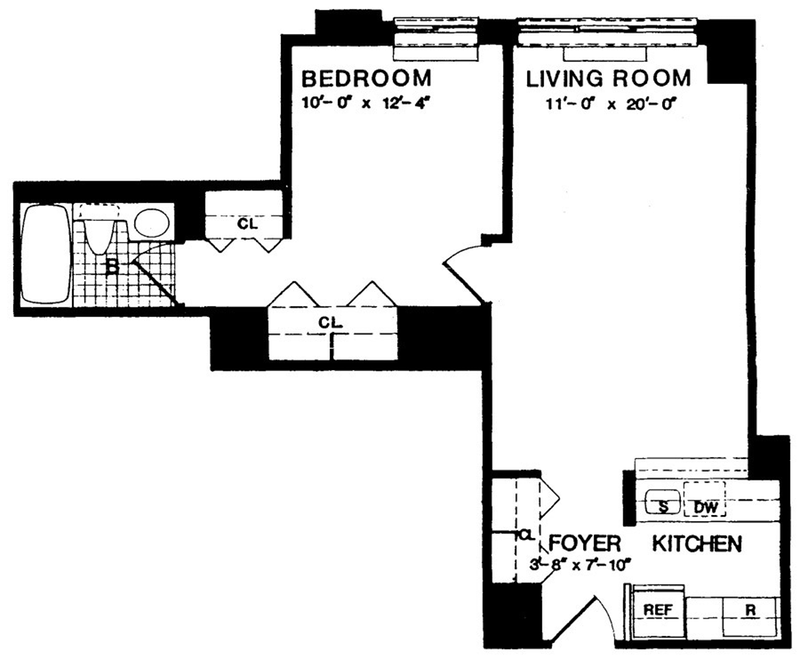 Floorplan for 215 West 95th Street, 8A