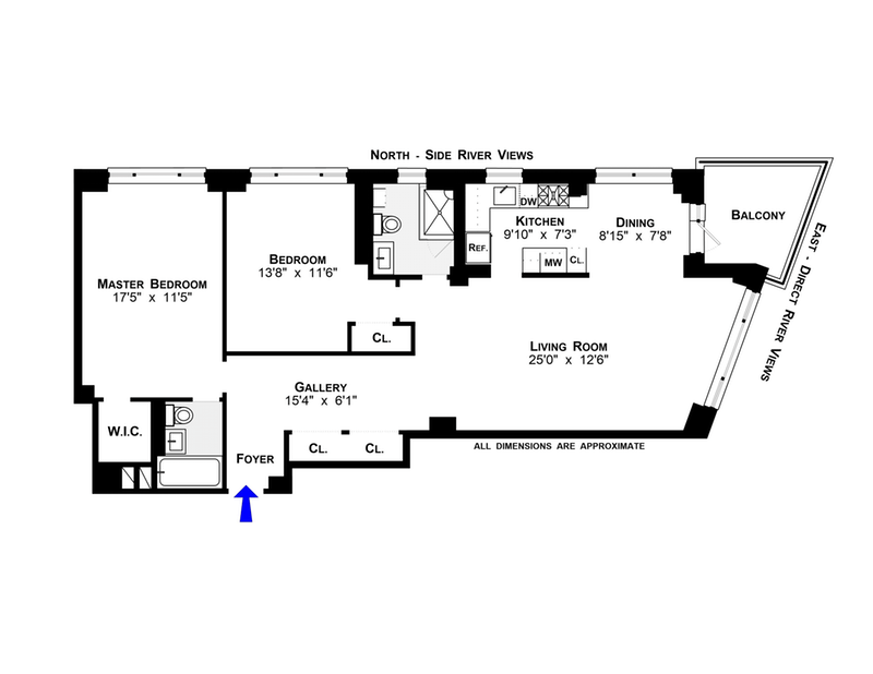 Floorplan for 55 East End Avenue, 8D