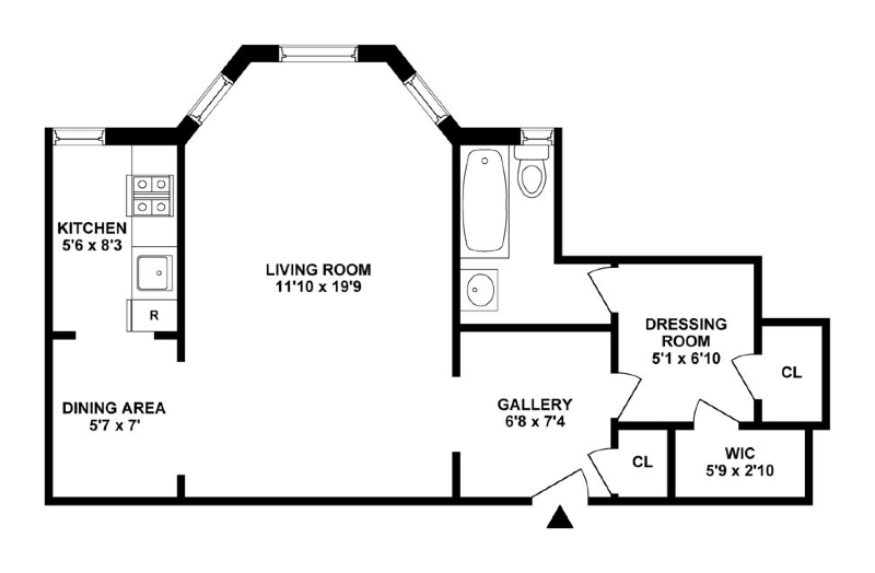 Floorplan for 35 -24 78th Street, B16