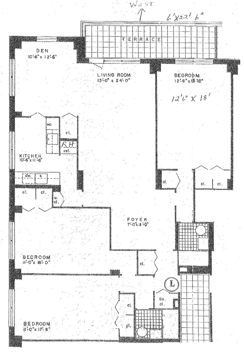 Floorplan for 3777 Independence Avenue, 4L