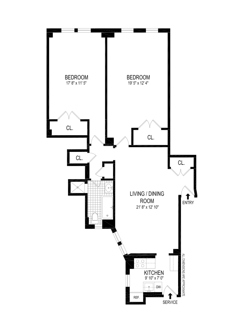 Floorplan for 98 Riverside Drive, 11E