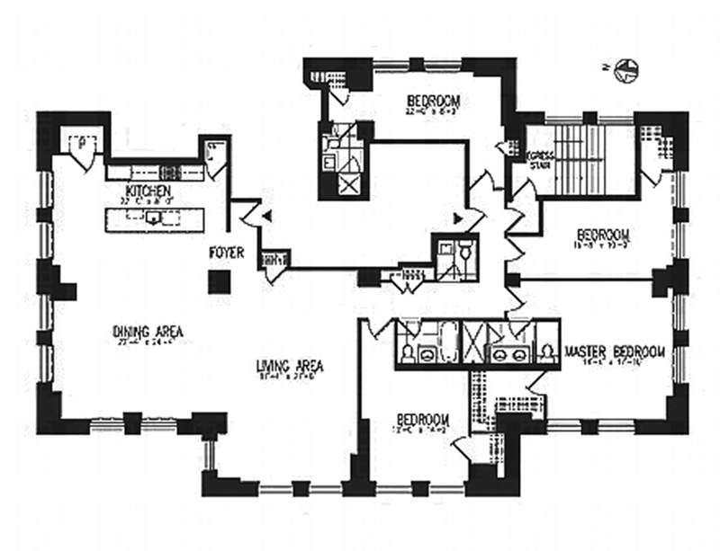 Floorplan for 1 Hanson Place, PH29A