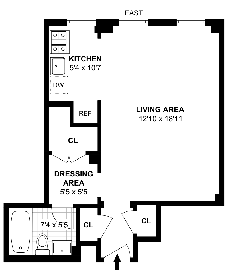 Floorplan for 56 Seventh Avenue, 11K