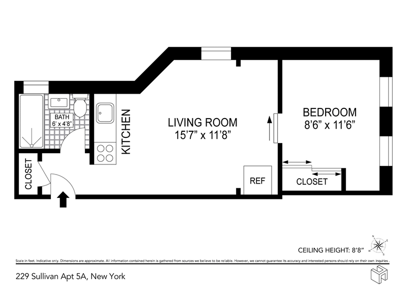 Floorplan for 229 Sullivan Street
