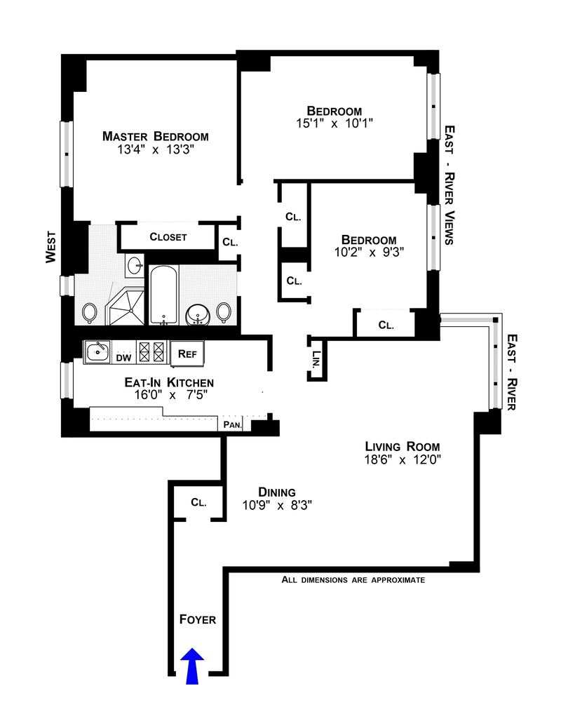 Floorplan for 455 FDR Drive