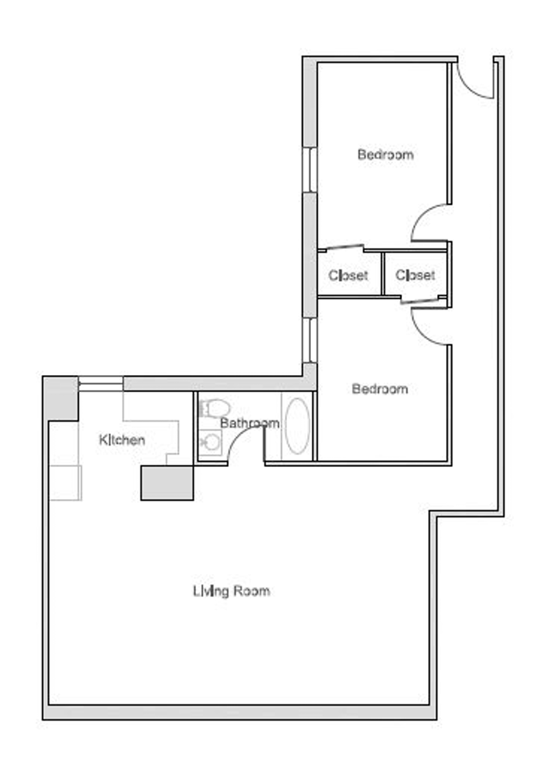 Floorplan for 215 West 116th Street, 6B