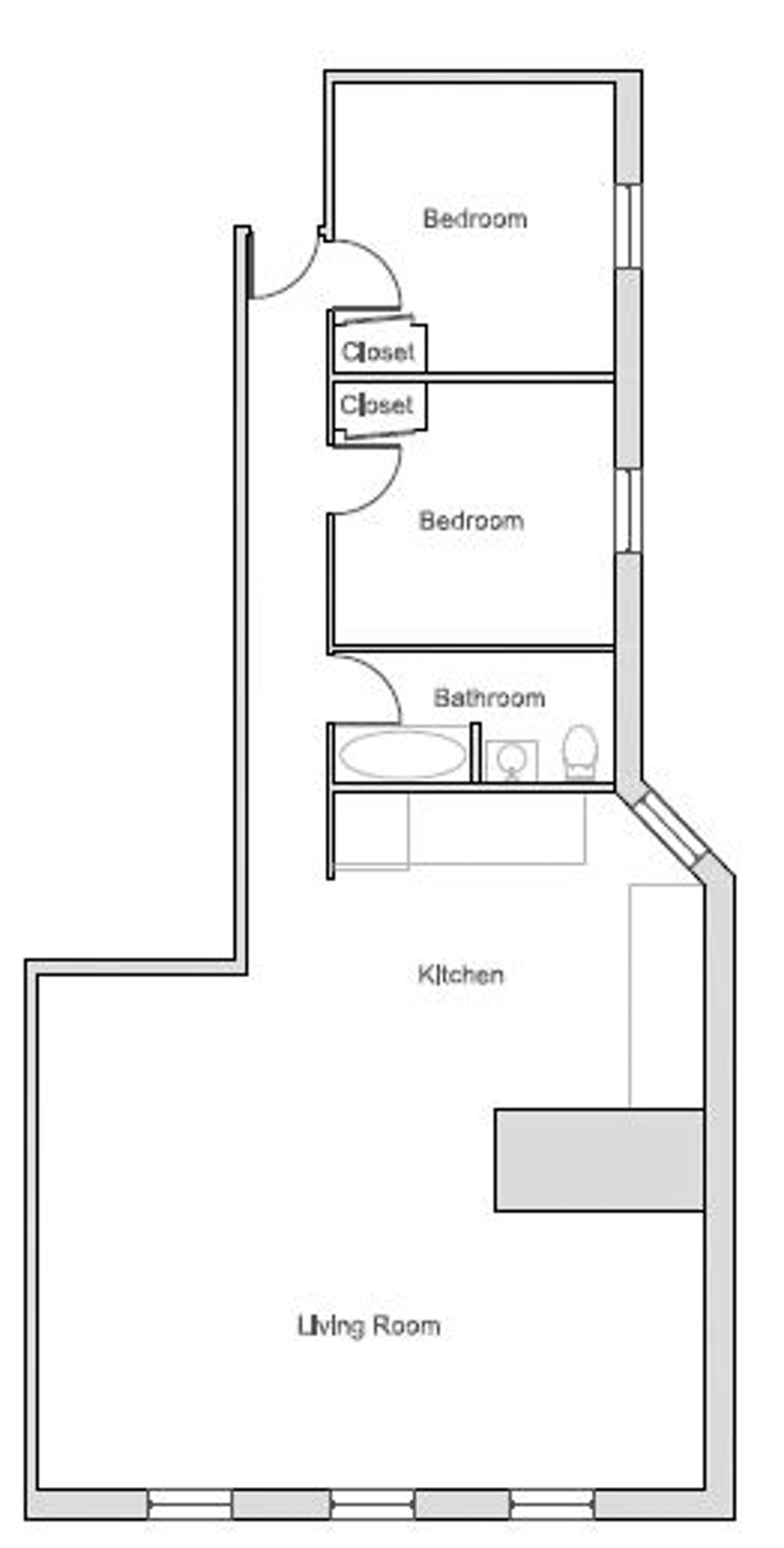Floorplan for 215 West 116th Street, 7A