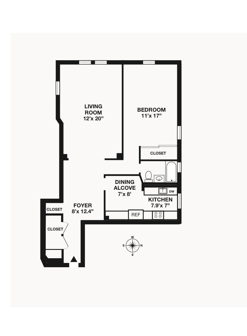 Floorplan for 525 West 235th Street, 2A