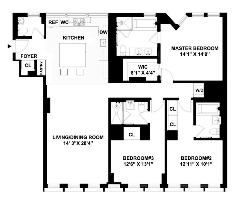 Floorplan for 15 Renwick Street, 404