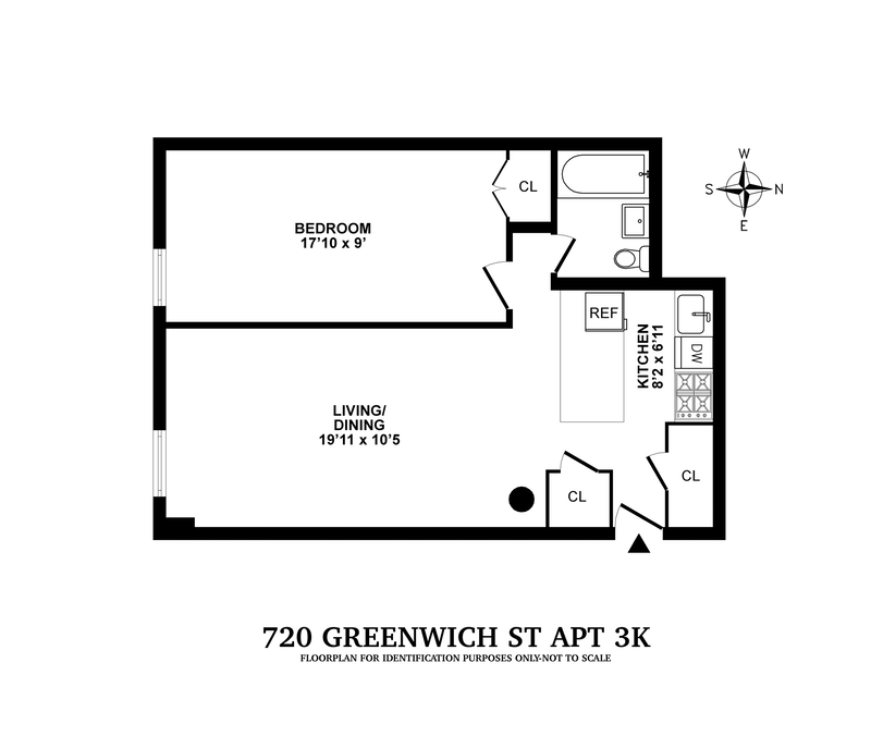 Floorplan for 720 Greenwich Street, 3K