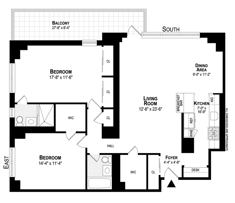 Floorplan for 142 West End Avenue, 12P