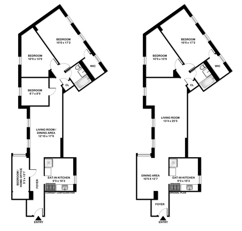 Floorplan for 208 West 119th Street, 2B