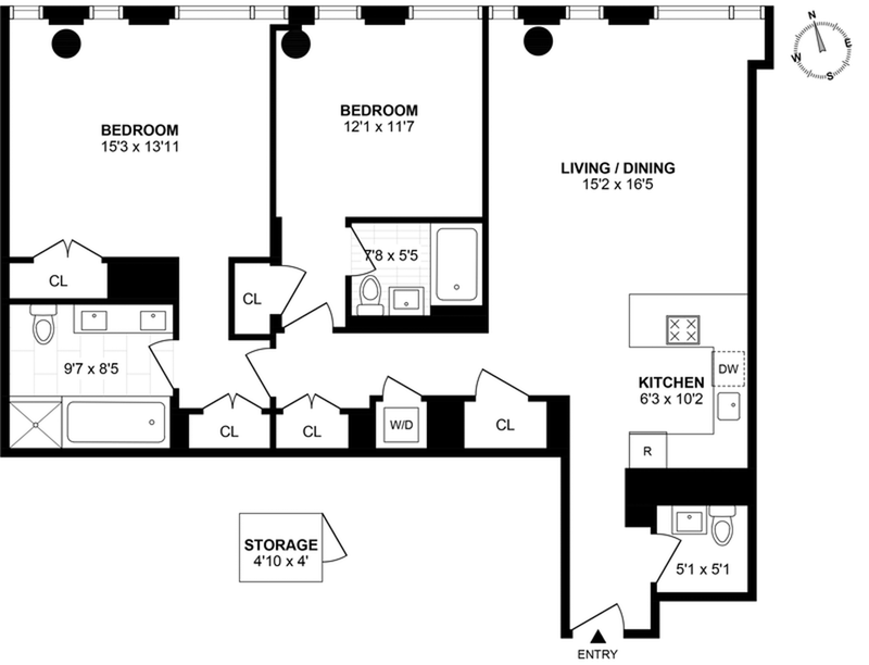 Floorplan for 101 Warren Street, 1250