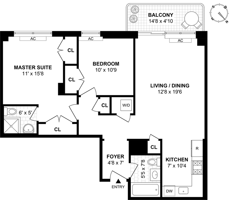Floorplan for 556 State Street, 4CN