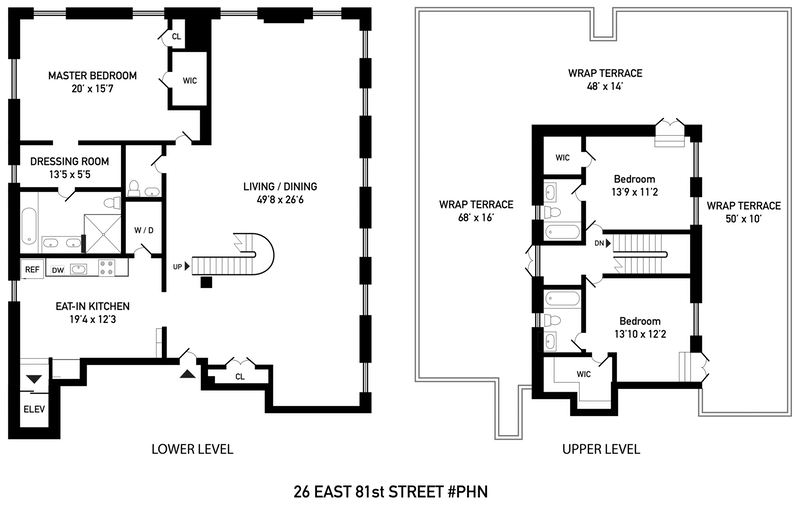Floorplan for 26 East 81st Street, PHN