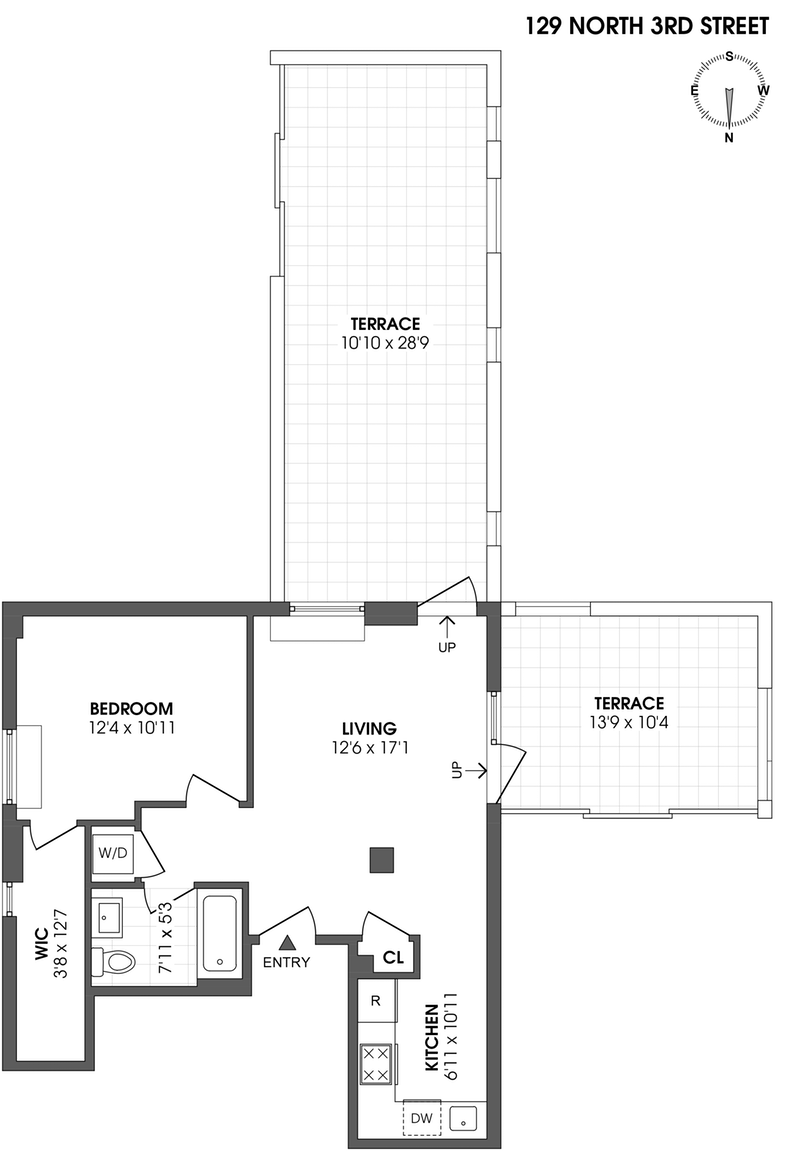 Floorplan for 129 North 3rd Street, 509