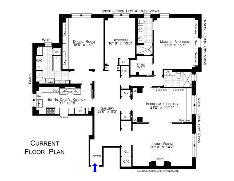Floorplan for 1130 Park Avenue, 151