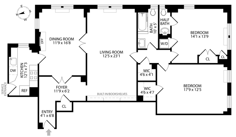 Floorplan for 300 Riverside Drive, 6E
