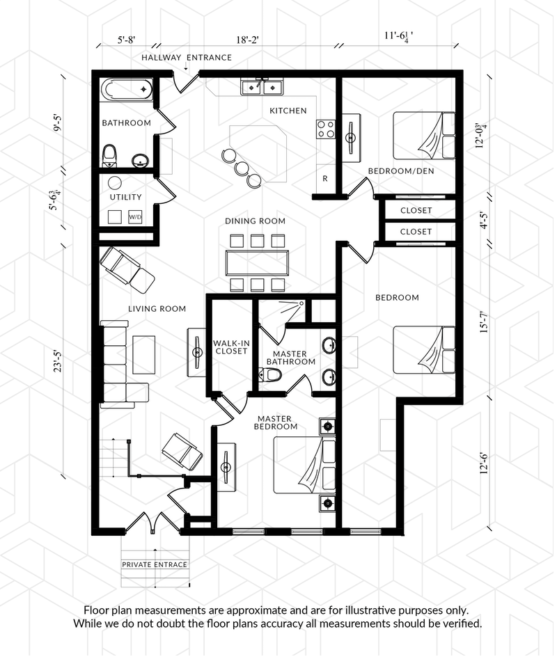 Floorplan for 231 1st St, 1B