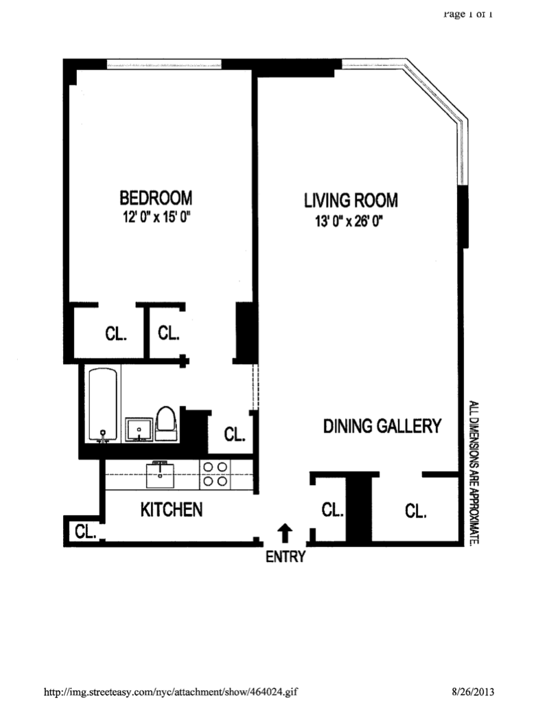 Floorplan for 201 East 19th Street, 6B