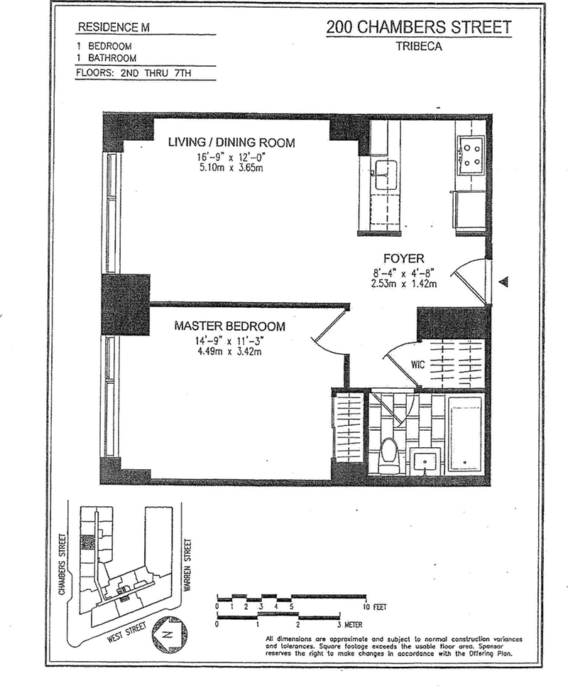 Floorplan for 200 Chambers Street, 6M