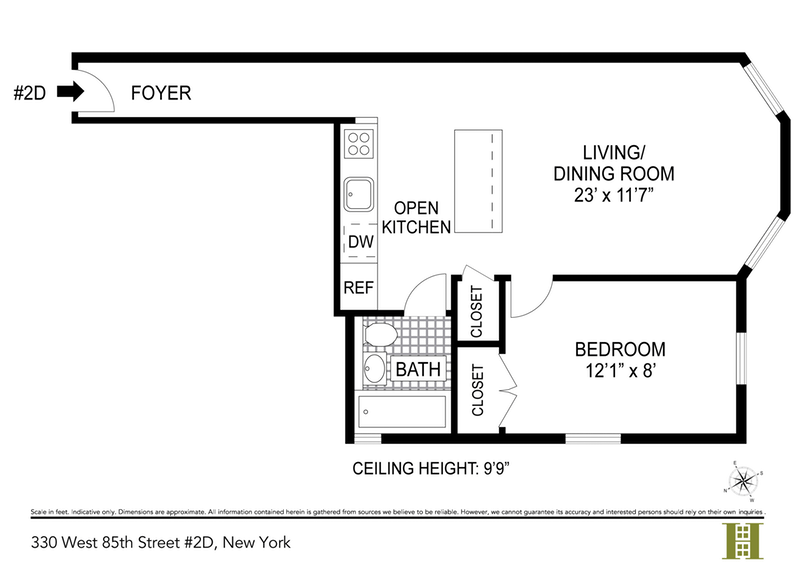 Floorplan for 330 West 85th Street, 2D