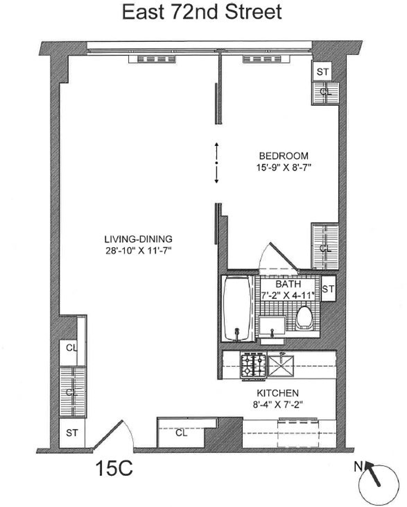 Floorplan for 520 East 72nd Street, 15C