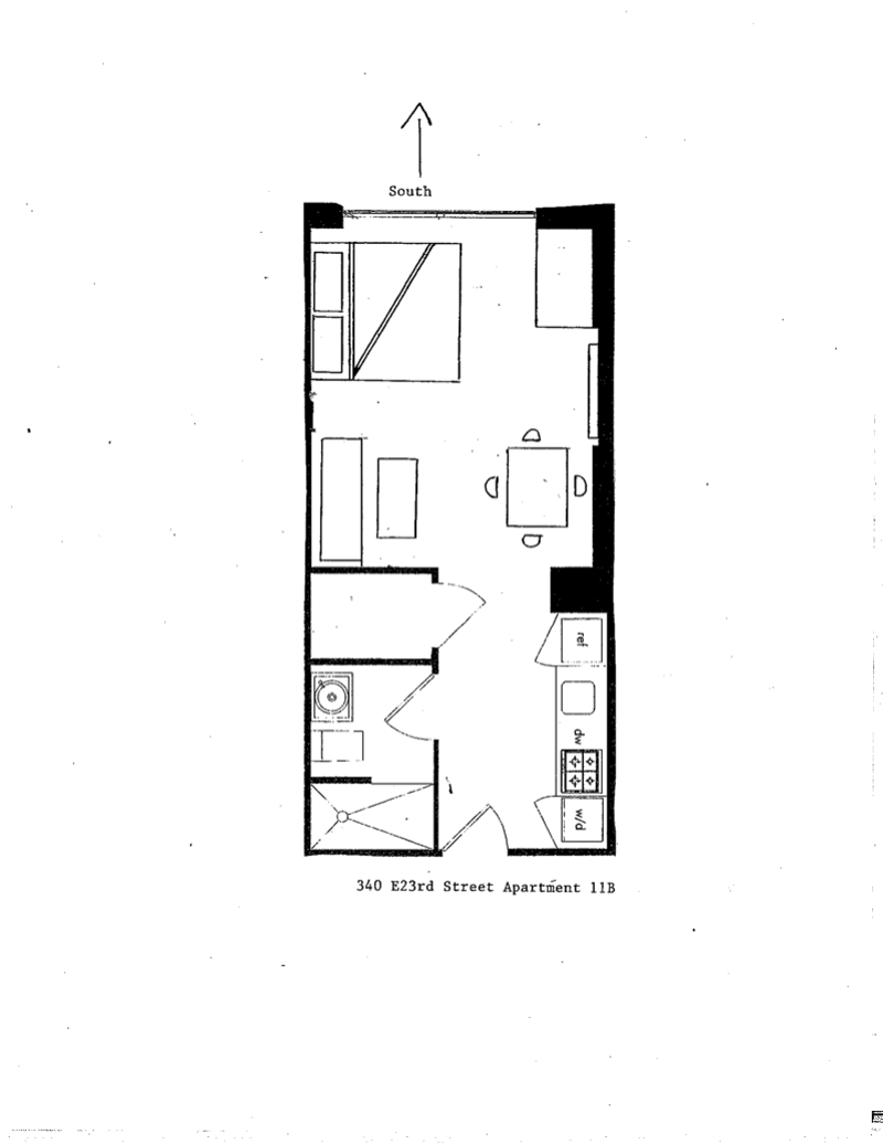 Floorplan for 340 East 23rd Street, 11B