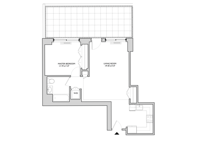 Floorplan for 1400 Hudson St, 423
