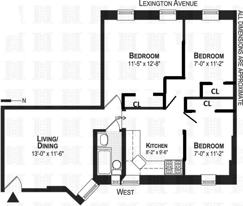 Floorplan for 1642 Lexington Avenue, 25
