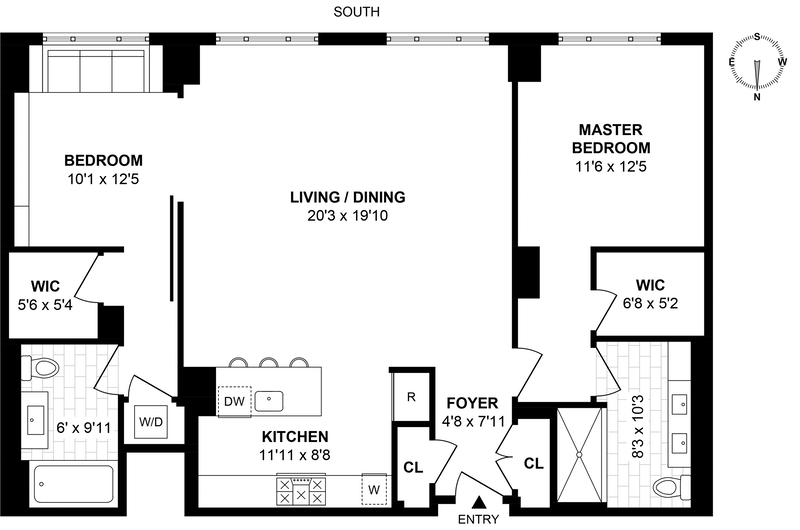 Floorplan for 205 Water Street, 5D