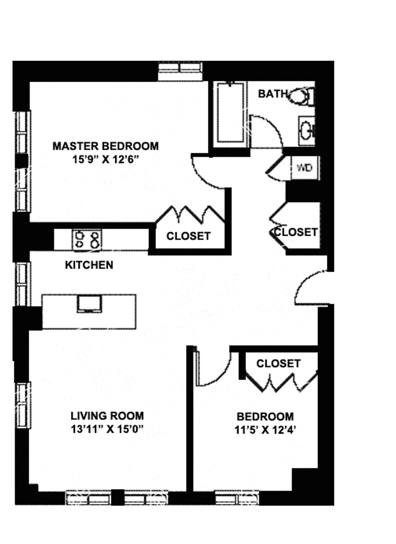 Floorplan for 85 Adams Street, 20A